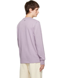 hellviolettes Langarmshirt von AMI Alexandre Mattiussi