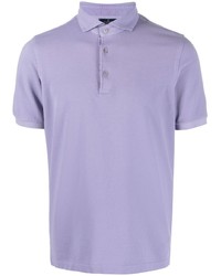 hellviolettes Polohemd von Barba