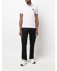 hellviolettes Polohemd von Stone Island