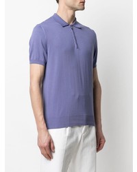 hellviolettes Polohemd von Canali