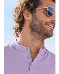 hellviolettes Polohemd von John Devin