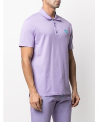 hellviolettes Polohemd von Versace