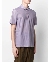 hellviolettes Polohemd von Canali