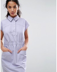 hellviolettes Shirtkleid von Asos