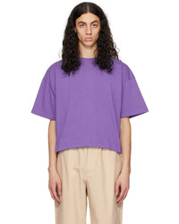 hellviolettes Strick T-Shirt mit einem Rundhalsausschnitt von Meta Campania Collective