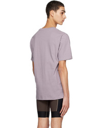 hellviolettes Strick T-Shirt mit einem Rundhalsausschnitt von MAAP