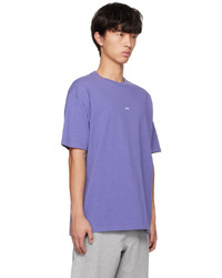 hellviolettes Strick T-Shirt mit einem Rundhalsausschnitt von A.P.C.