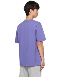 hellviolettes Strick T-Shirt mit einem Rundhalsausschnitt von A.P.C.