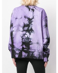 hellviolettes Mit Batikmuster Sweatshirt von MM6 MAISON MARGIELA