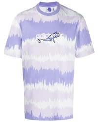 hellviolettes Mit Batikmuster T-Shirt mit einem Rundhalsausschnitt von adidas