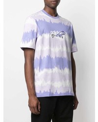 hellviolettes Mit Batikmuster T-Shirt mit einem Rundhalsausschnitt von adidas