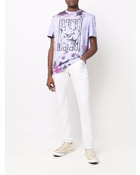 hellviolettes Mit Batikmuster T-Shirt mit einem Rundhalsausschnitt von Isabel Marant