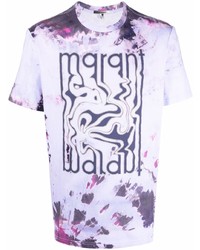 hellviolettes Mit Batikmuster T-Shirt mit einem Rundhalsausschnitt von Isabel Marant