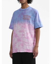 hellviolettes Mit Batikmuster T-Shirt mit einem Rundhalsausschnitt von Aries