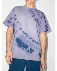 hellviolettes Mit Batikmuster T-Shirt mit einem Rundhalsausschnitt von John Elliott