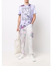 hellviolettes Mit Batikmuster T-Shirt mit einem Rundhalsausschnitt von Isabel Marant