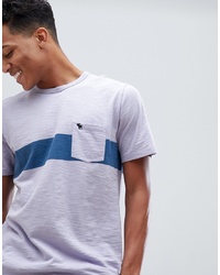 hellviolettes T-Shirt mit einem Rundhalsausschnitt von Abercrombie & Fitch