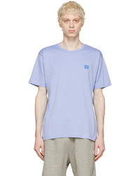 hellviolettes T-Shirt mit einem Rundhalsausschnitt von Acne Studios