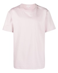 hellviolettes T-Shirt mit einem Rundhalsausschnitt von Alexander McQueen
