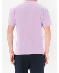 hellviolettes T-Shirt mit einem Rundhalsausschnitt von JW Anderson