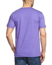 hellviolettes T-Shirt mit einem Rundhalsausschnitt von Anvil
