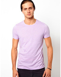 hellviolettes T-Shirt mit einem Rundhalsausschnitt von Asos