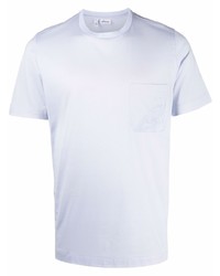 hellviolettes T-Shirt mit einem Rundhalsausschnitt von Brioni
