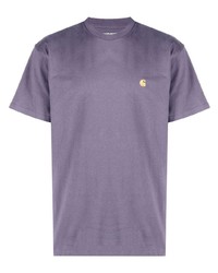 hellviolettes T-Shirt mit einem Rundhalsausschnitt von Carhartt WIP