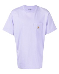 hellviolettes T-Shirt mit einem Rundhalsausschnitt von Carhartt WIP