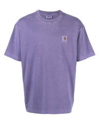 hellviolettes T-Shirt mit einem Rundhalsausschnitt von Carhartt WIP