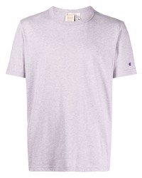 hellviolettes T-Shirt mit einem Rundhalsausschnitt von Champion