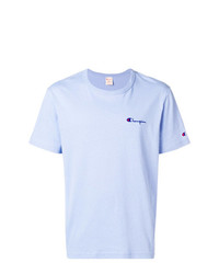 hellviolettes T-Shirt mit einem Rundhalsausschnitt von Champion