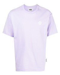 hellviolettes T-Shirt mit einem Rundhalsausschnitt von Chocoolate