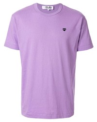 hellviolettes T-Shirt mit einem Rundhalsausschnitt von Comme Des Garcons Play