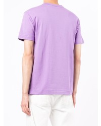 hellviolettes T-Shirt mit einem Rundhalsausschnitt von Comme Des Garcons Play