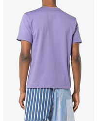 hellviolettes T-Shirt mit einem Rundhalsausschnitt von Comme Des Garcons SHIRT