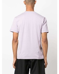 hellviolettes T-Shirt mit einem Rundhalsausschnitt von Stone Island