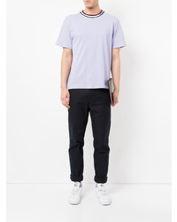 hellviolettes T-Shirt mit einem Rundhalsausschnitt von MSGM