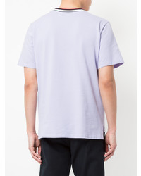 hellviolettes T-Shirt mit einem Rundhalsausschnitt von MSGM