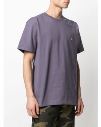 hellviolettes T-Shirt mit einem Rundhalsausschnitt von Carhartt WIP