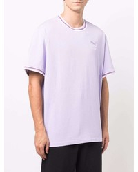 hellviolettes T-Shirt mit einem Rundhalsausschnitt von Puma
