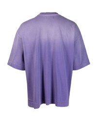 hellviolettes T-Shirt mit einem Rundhalsausschnitt von Paura