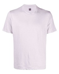 hellviolettes T-Shirt mit einem Rundhalsausschnitt von Fedeli