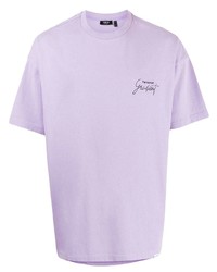 hellviolettes T-Shirt mit einem Rundhalsausschnitt von FIVE CM