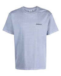 hellviolettes T-Shirt mit einem Rundhalsausschnitt von Gramicci