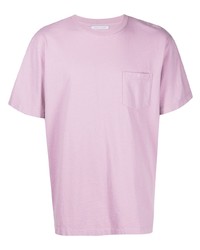 hellviolettes T-Shirt mit einem Rundhalsausschnitt von John Elliott