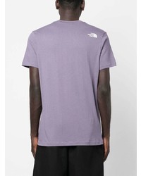 hellviolettes T-Shirt mit einem Rundhalsausschnitt von The North Face