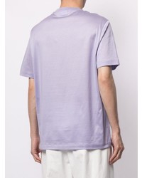 hellviolettes T-Shirt mit einem Rundhalsausschnitt von Brioni