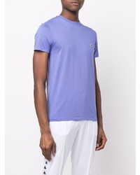 hellviolettes T-Shirt mit einem Rundhalsausschnitt von Lacoste