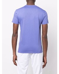 hellviolettes T-Shirt mit einem Rundhalsausschnitt von Lacoste